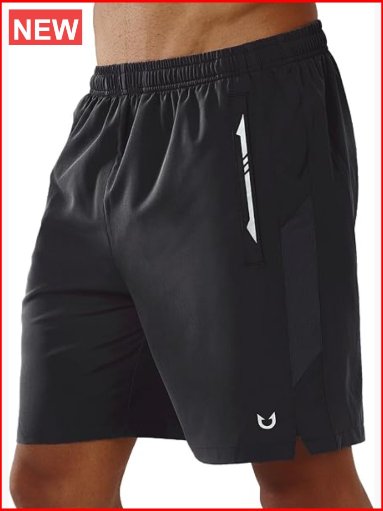 Men's Running Athletic Shorts 5/7/9 Inseam Quick Dry Workout Gym With Zipper